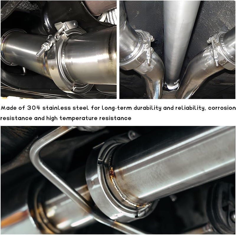 NYTKL 2.5 Inch V Band Clamp,Male Female 304 Stainless Steel Quick Release Flange Exhaust Clamp, V-Band for Pickup Truck Turbo Downpipe Exchange Exhaust Systems, Car Accessories - Image 4